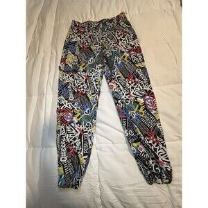VIP Cargo Jogger Pants 9/29 Women Graffiti Multicolor Graphic Pocket Pull-on